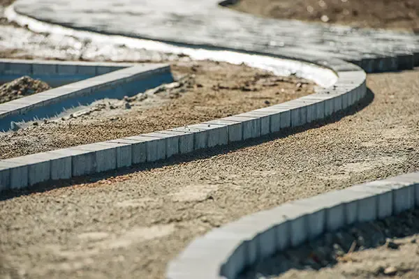 Retaining wall and landscaping example
