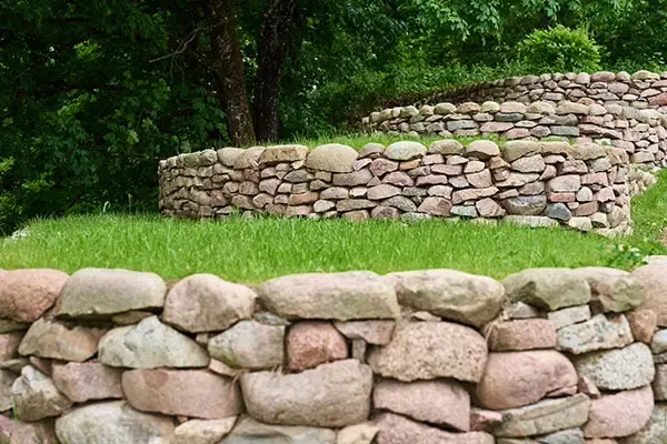 Limestone Retaining Walls example